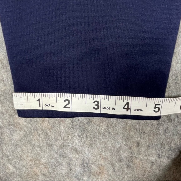 DG2 Diane Gilman Faux Leather Moto Navy Blue Leggings - Sz M - Picture 9 of 12